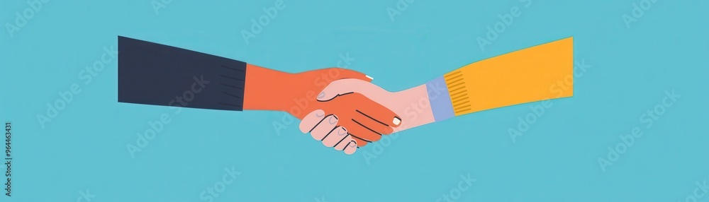 Two hands shaking in a gesture of unity and agreement. Two hands shaking in a gesture of unity and agreement.