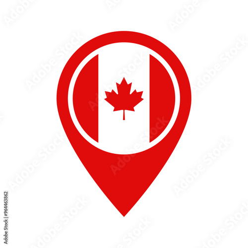 Canada flag location icon