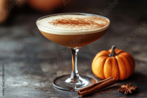 A rich and creamy espresso martini with a twist of pumpkin spice.