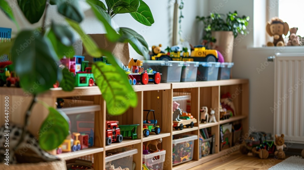 Toy Organizer: Bins or shelves that neatly store toys and games, ensuring everything stays organized and within easy reach for quick clean-up.
Toy Organizer: Bins or shelves that neatly store toys and games, ensuring everything stays organized and within easy reach for quick clean-up.