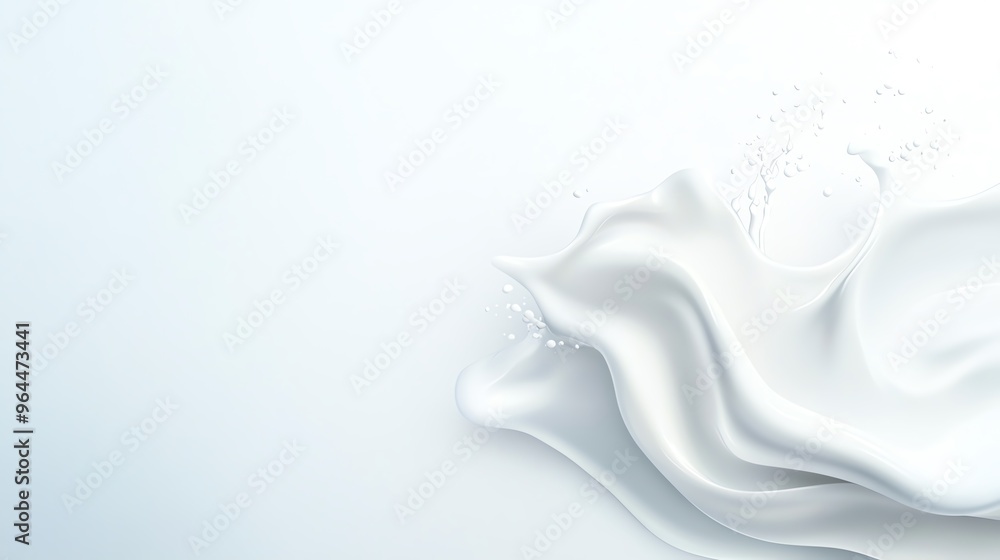 Abstract white liquid splash with copy space. Perfect for clean, elegant design. Abstract white liquid splash with copy space. Perfect for clean, elegant design.