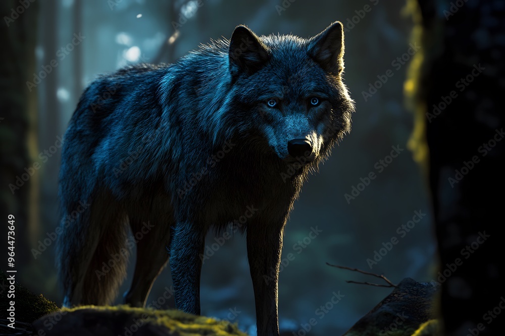 close up Wolf in the Forest close up Wolf in the Forest