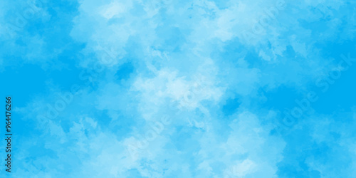 Abstract soft sky blue watercolor sky and clouds. grunge tint light blue watercolor background. Hand painted light blue background with watercolor.	