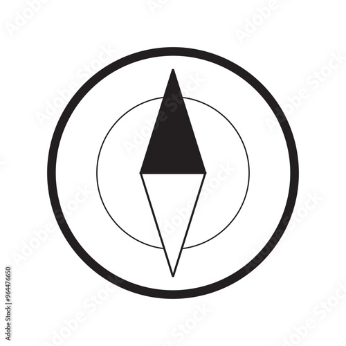 Architectural north arrow and compass outline vector