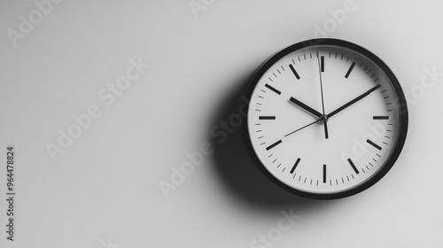 Wallpaper Mural A clock hanging on a plain white wall. Torontodigital.ca