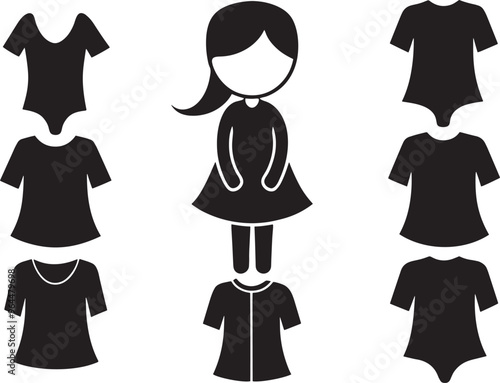 Uniform Versatile Black Silhouette Vector Series