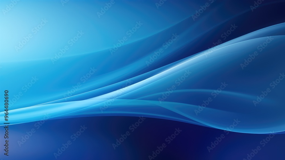 A serene abstract background featuring flowing blue waves, evoking calmness and tranquility.
