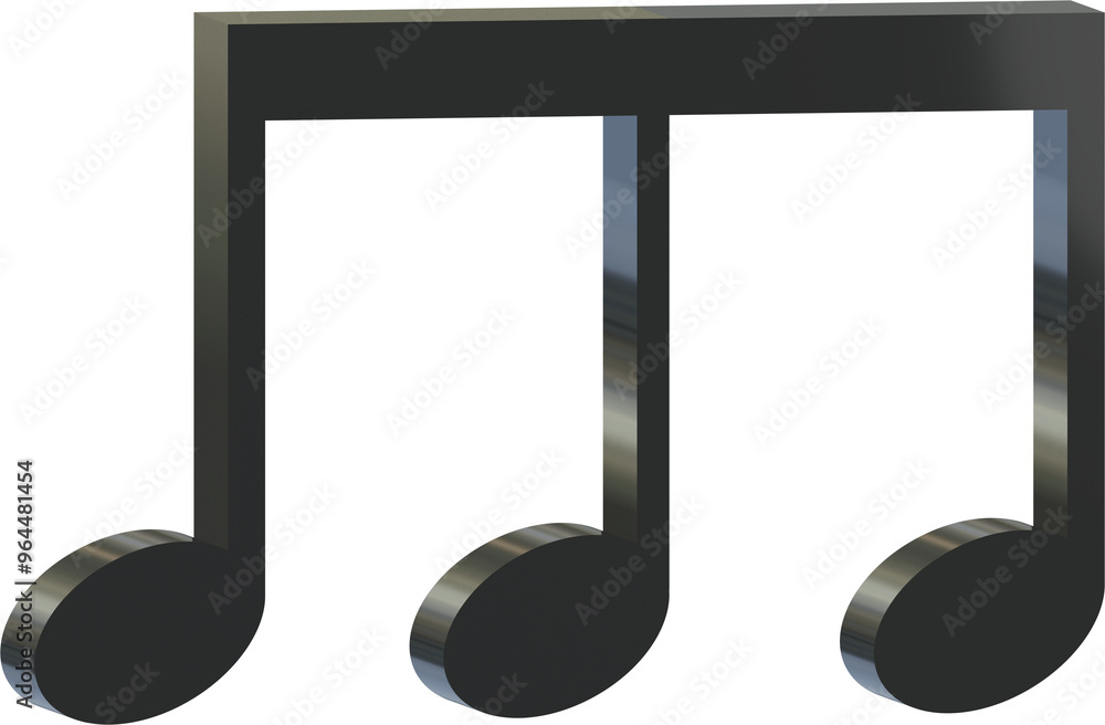 3D Music Notes Melody. 3D Music Notes Melody.