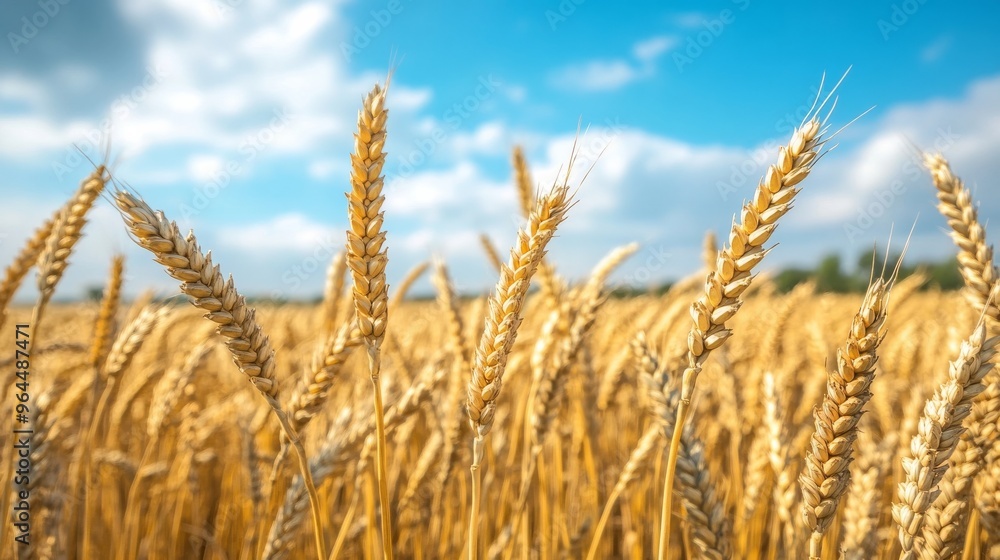Wheat and blue sky in summer. Wheat and blue sky in summer.