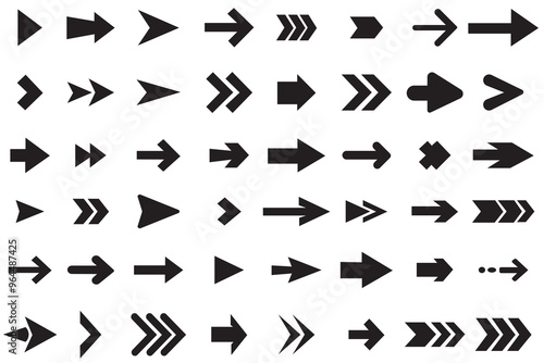Arrow vector icon collection. mega bundle set. Set of vector arrows. Black vector arrows collection. Arrow. Cursor. Arrow vector icon. Collection different arrows sign. Vector illustration.