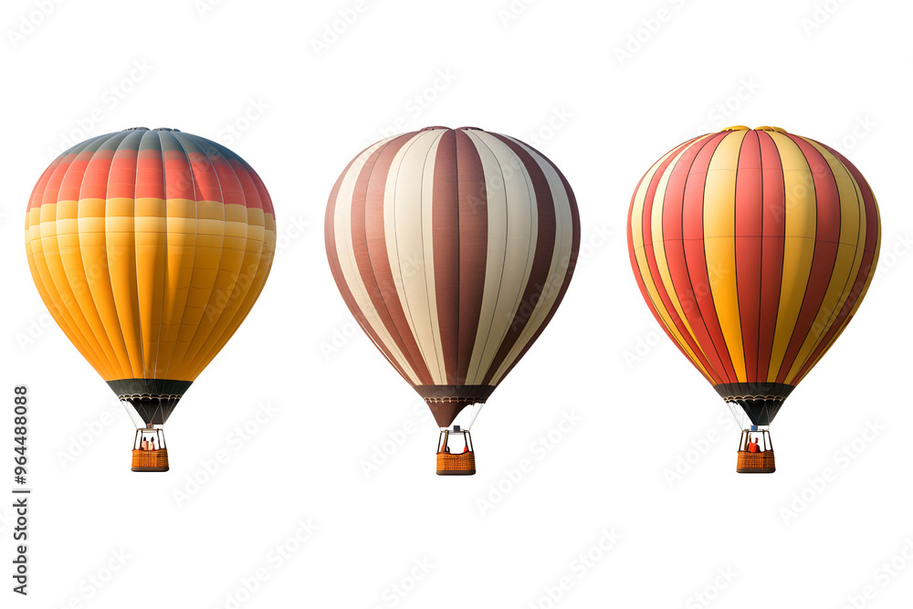 Obraz premium Air balloon hot air balloons isolated on transparent or white background, png