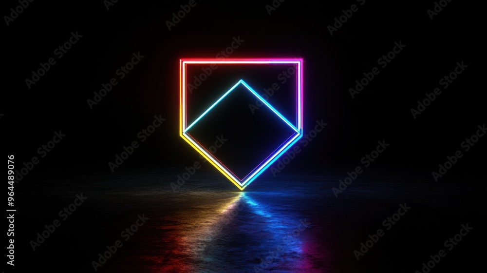 Fototapeta premium Neon Geometric Shape