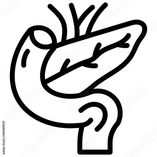 Pancreas Icon. Human organ pancreas icon