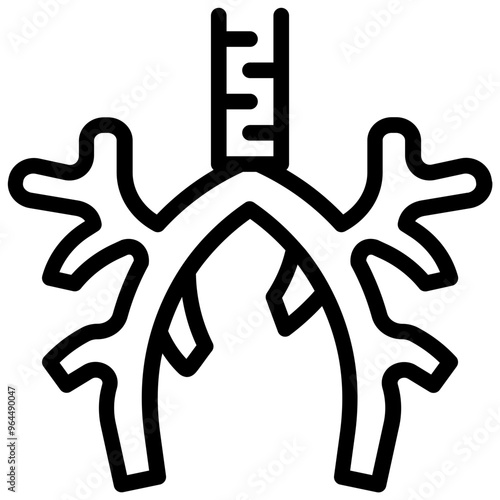 Bronchus Icon. Human bronchus icon