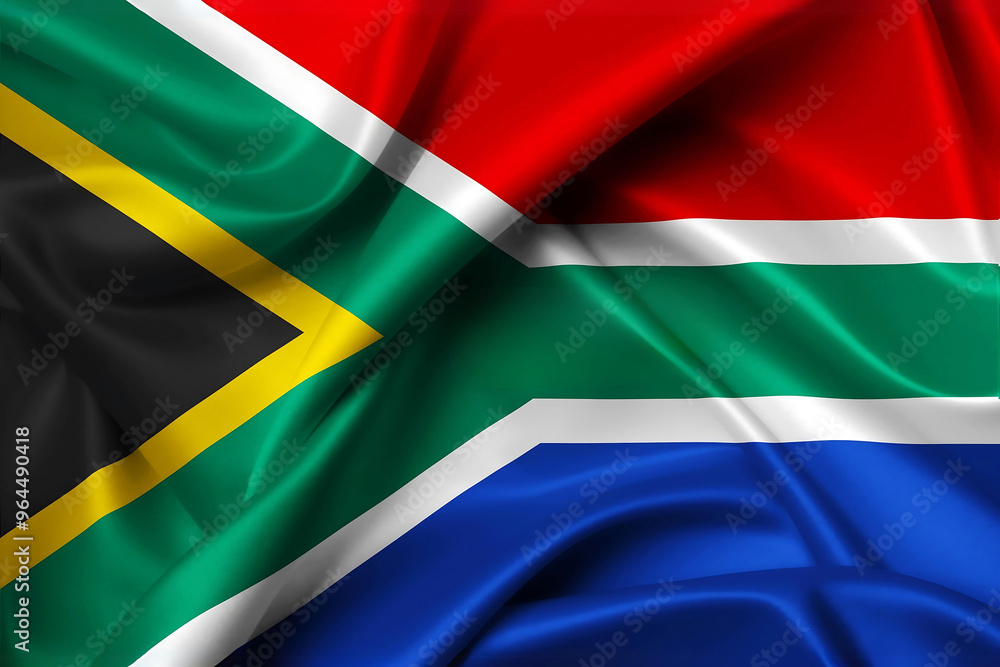 Premium-Quality Photorealistic South African Flag Premium-Quality Photorealistic South African Flag