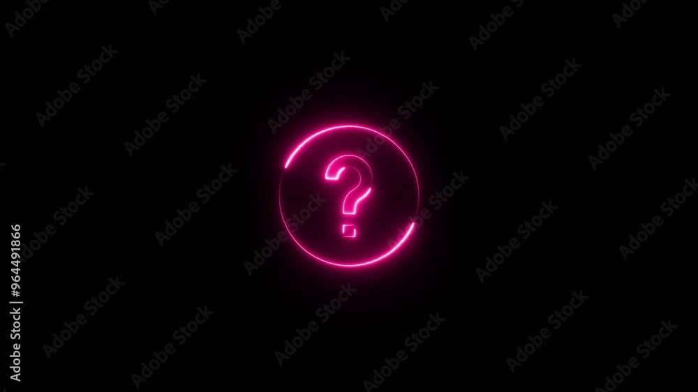 Outline query silhouette. Neon question mark icon. Blue and pink neon glowing question mark . Outline query silhouette. Neon question mark icon. Blue and pink neon glowing question mark .