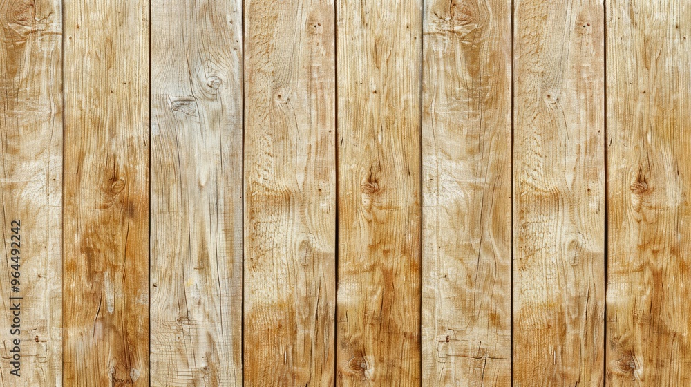 Fototapeta premium Light brown vertical wooden pattern in WPC