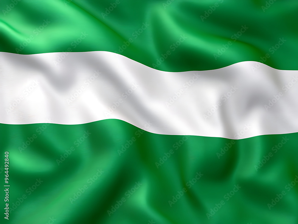 Fototapeta premium Photorealistic Nigerian Flag in Premium Quality