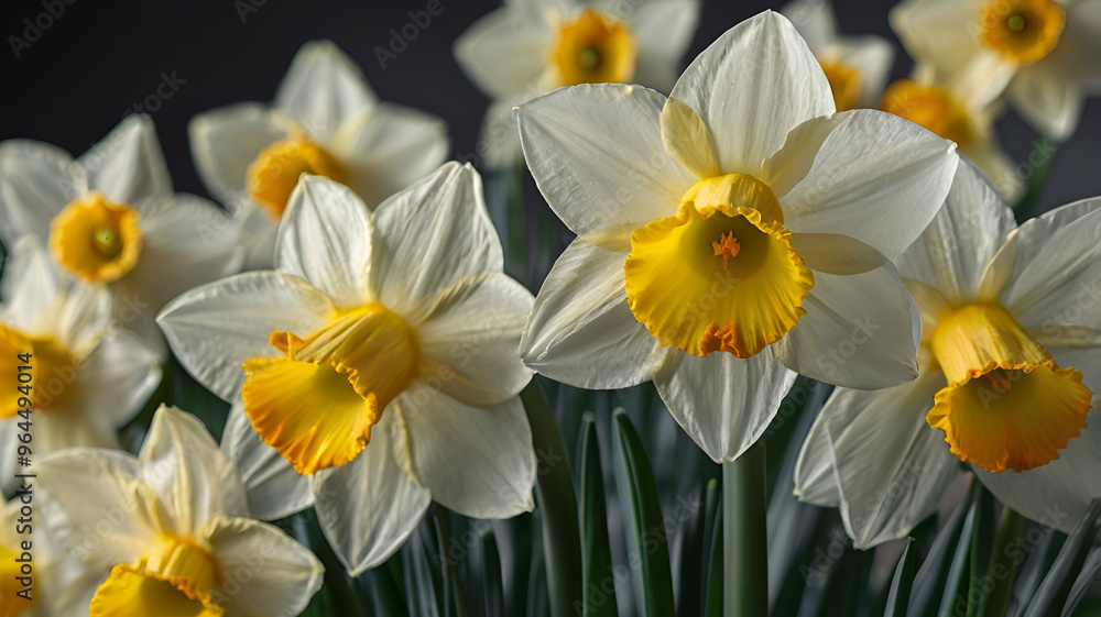 Obraz premium Daffodil flowers on peak bloom