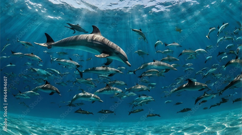 Fluid Lines and Waves: Dolphins in an Enchanting Oceanic Scene
Fluid Lines and Waves: Dolphins in an Enchanting Oceanic Scene