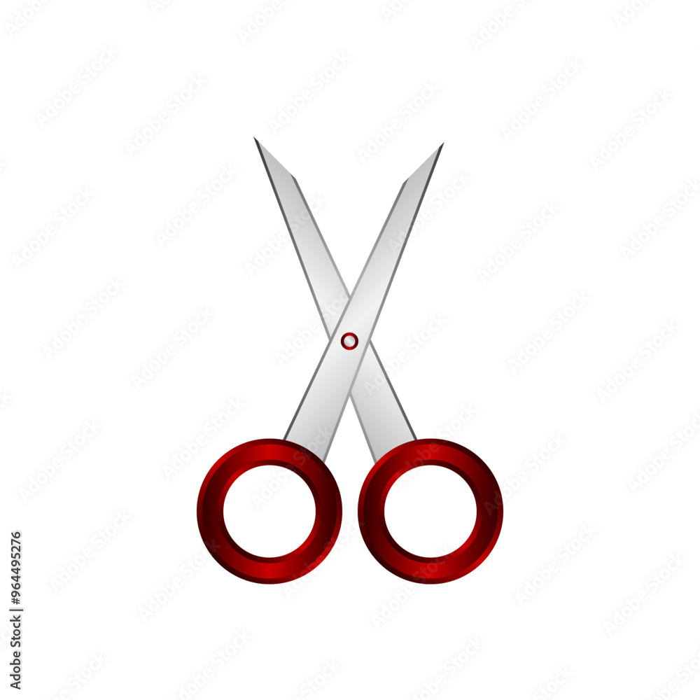 Scissors icon on white background. Vector illustration. Scissors icon on white background. Vector illustration.