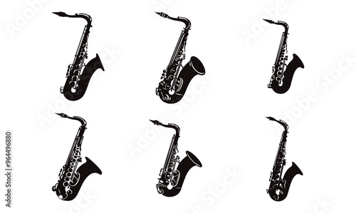 Trumpet Icon Silhouette Vector Illustration. 