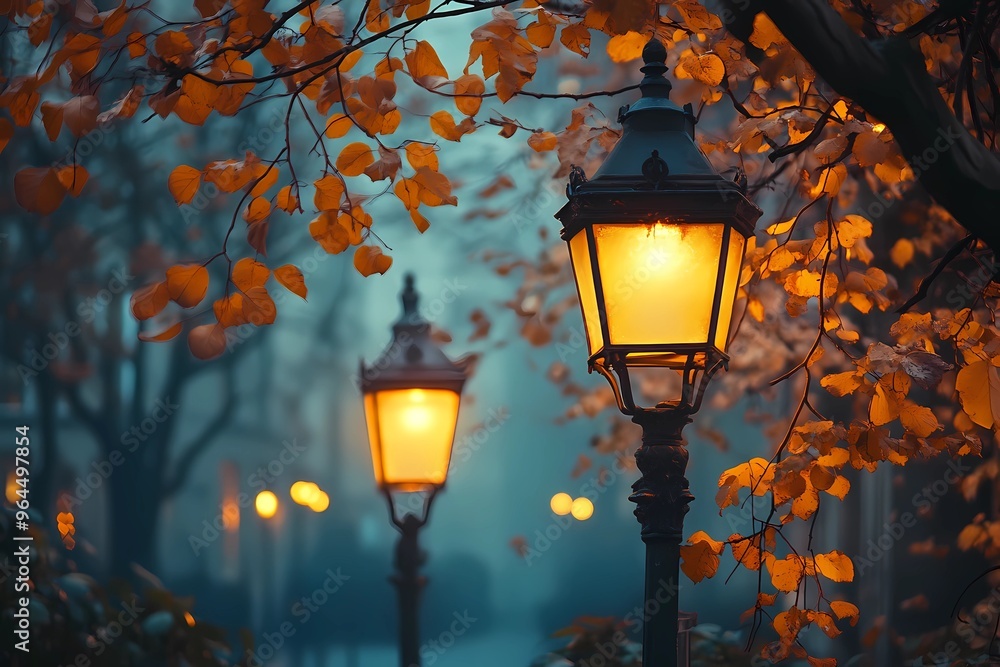 Streetlights in the fall Streetlights in the fall