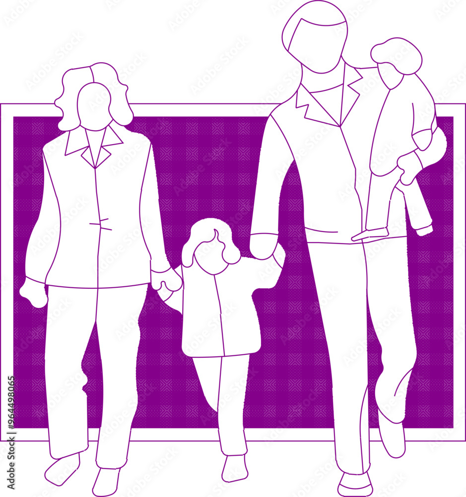 Vector sketch illustration of a silhouette design for a profile image of a person doing activities in a style in a box frame