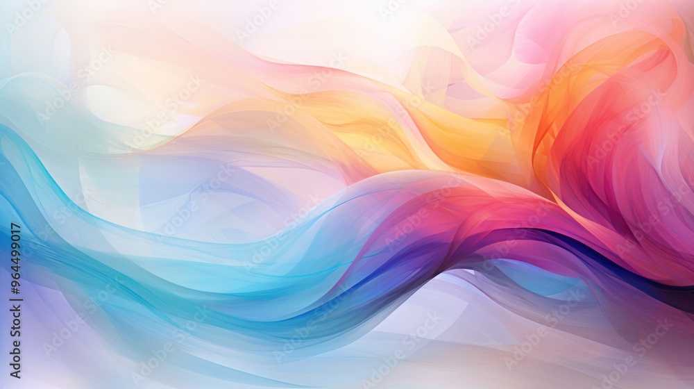 Vibrant Abstract Flowing Colorful Waves - Dynamic Gradient of Swirls