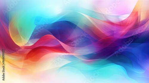 Vibrant Abstract Flowing Colorful Waves - Dynamic Gradient of Swirls