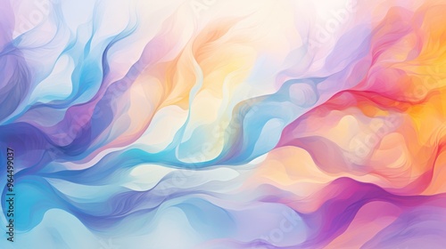 Vibrant Abstract Flowing Colorful Waves - Dynamic Gradient of Swirls