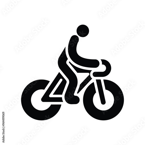 man biking solid icon vector design good for web or mobile app