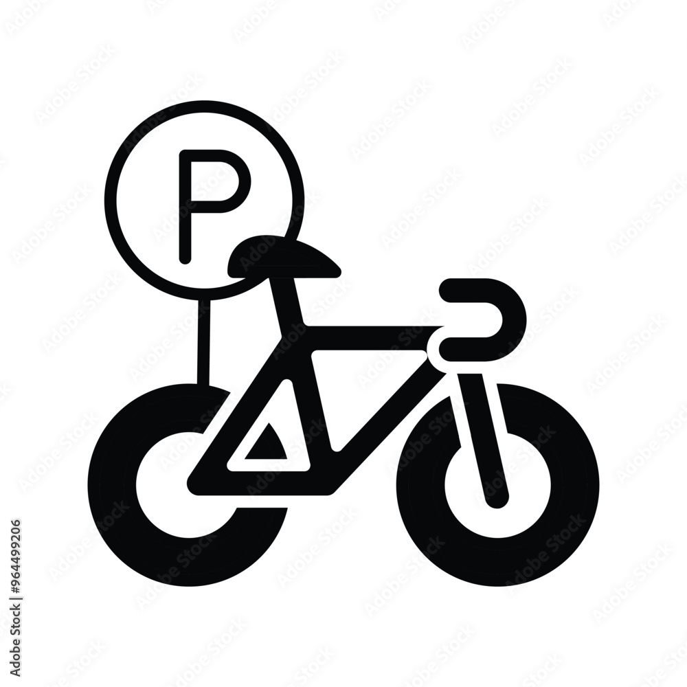 bicycle parking area solid icon vector design good for web or mobile app bicycle parking area solid icon vector design good for web or mobile app