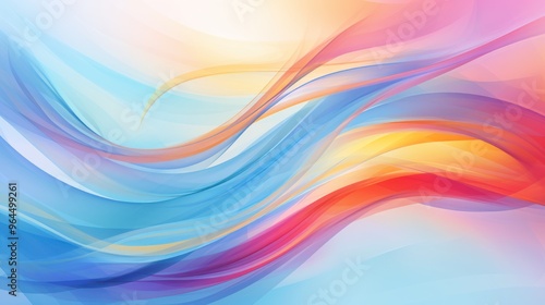 Vibrant Abstract Flowing Colorful Waves - Dynamic Gradient of Swirls