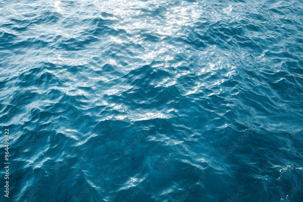 Ruhige und klare Wasseroberfläche unter blauem Himmel – Friedliche Meereslandschaft Ruhige und klare Wasseroberfläche unter blauem Himmel – Friedliche Meereslandschaft