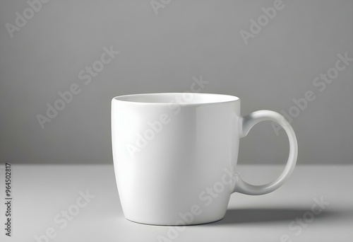 3d model, A white ceramic coffee mug filled with rich, dark coffee, positioned centrally against a smooth, light gray monochrome background., figure, octane render volumetric, highly detailed 