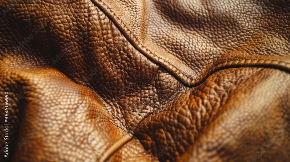 A detailed close-up of a rich brown leather texture, showcasing its natural grain and creases. A detailed close-up of a rich brown leather texture, showcasing its natural grain and creases.