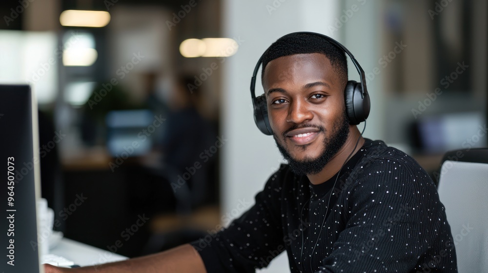 A customer service representative on a call with a client, providing clear and confident answers to ensure the client feels assured about the service or product A customer service representative on a call with a client, providing clear and confident answers to ensure the client feels assured about the service or product
