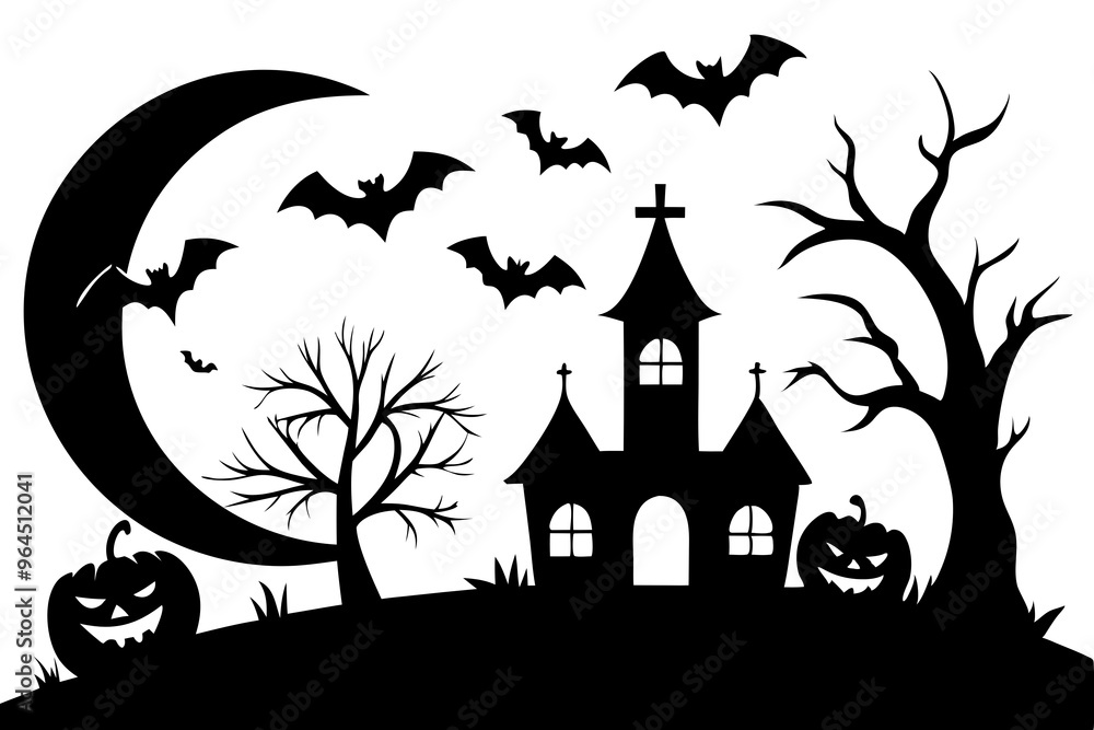 halloween background with pumpkin and bats halloween background with pumpkin and bats