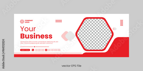 Digital business facebook cover photo web banner social media linkedin post design template
