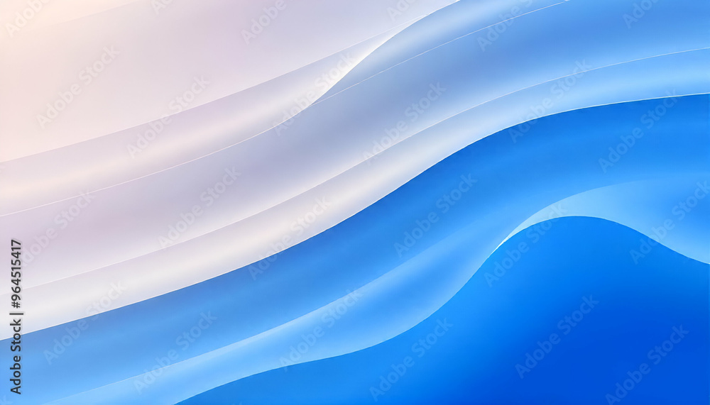 Fototapeta premium Abstract blue and white wavy background