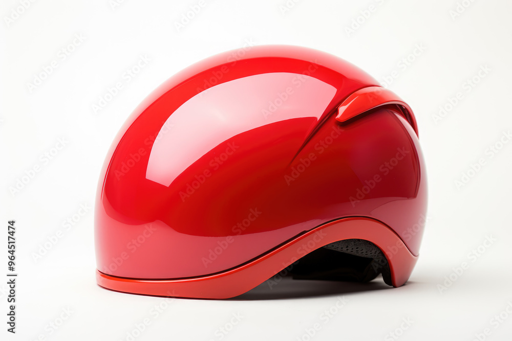 generated illustration of red helmet against white background generated illustration of red helmet against white background