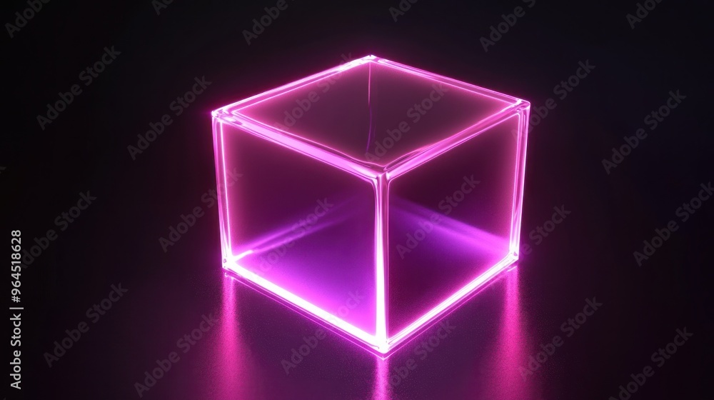 Glowing Neon Cube Glowing Neon Cube