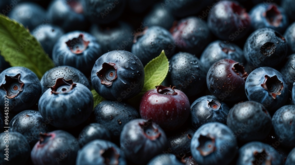 Fototapeta premium Natural Blueberry Background with Deep Colors
