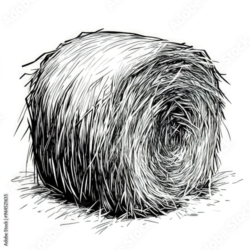 Hay Bale Illustration