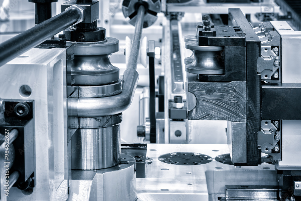 industrial device for bending of metal pipes and plates, industrial concept industrial device for bending of metal pipes and plates, industrial concept