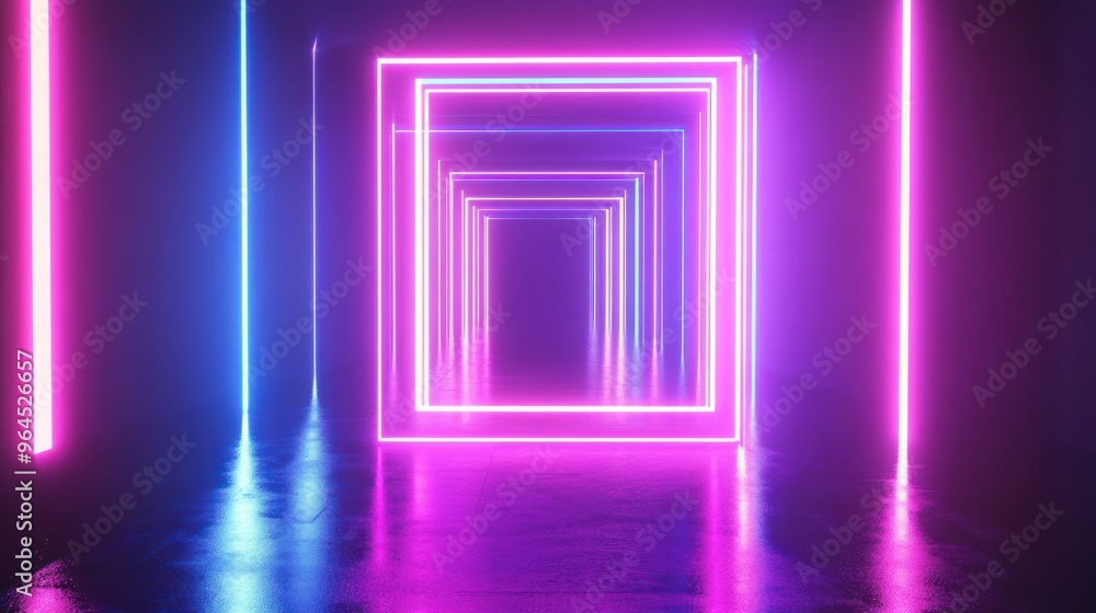 Neon Lights Abstract Background