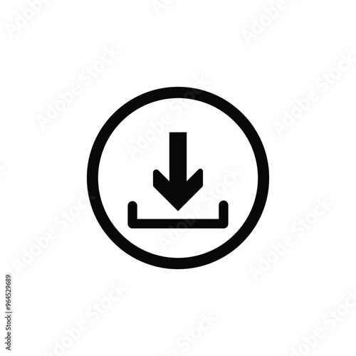 Download icon vector illustration, file download symbol isolated, Software download icon, upload icon, Set of download icons as template for design of web page, site or mobile app.