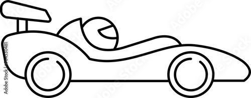 racing car icon outline illustration vector