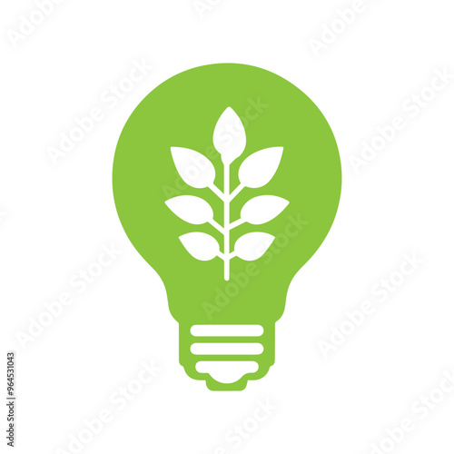 Light bulb ecology concept icon